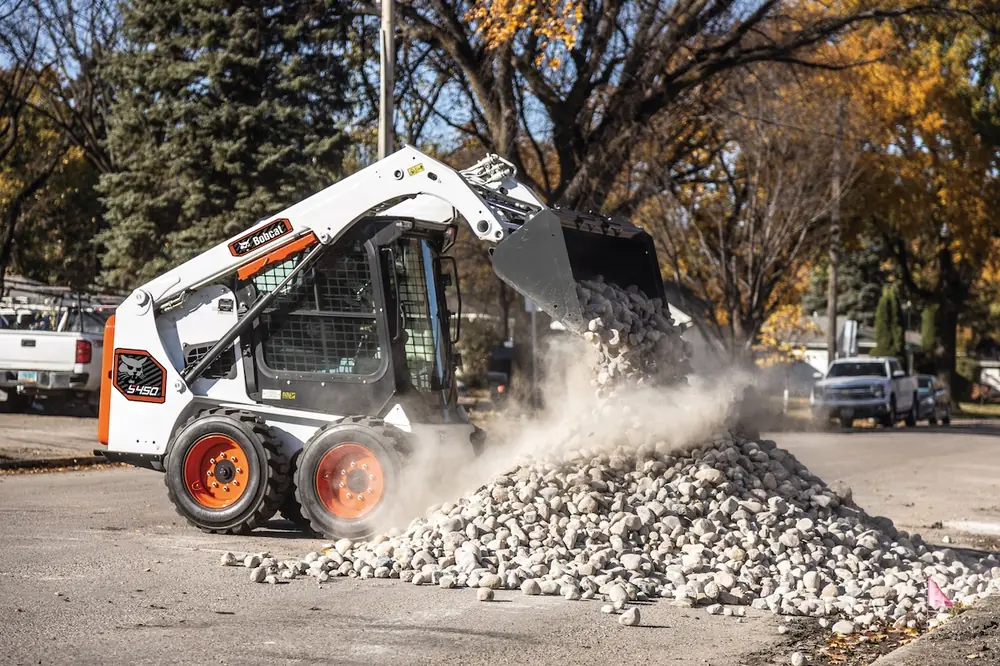 Skid-steer loaders offer speed and maneuverability on firm, improved surfaces.