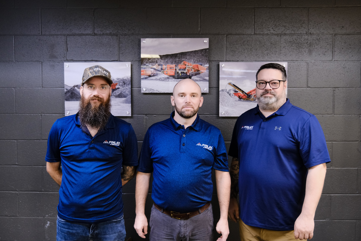 Niall Donaghy of Cobra Equipment with Jeremiah Yoak and Craig Elliot from Finlay