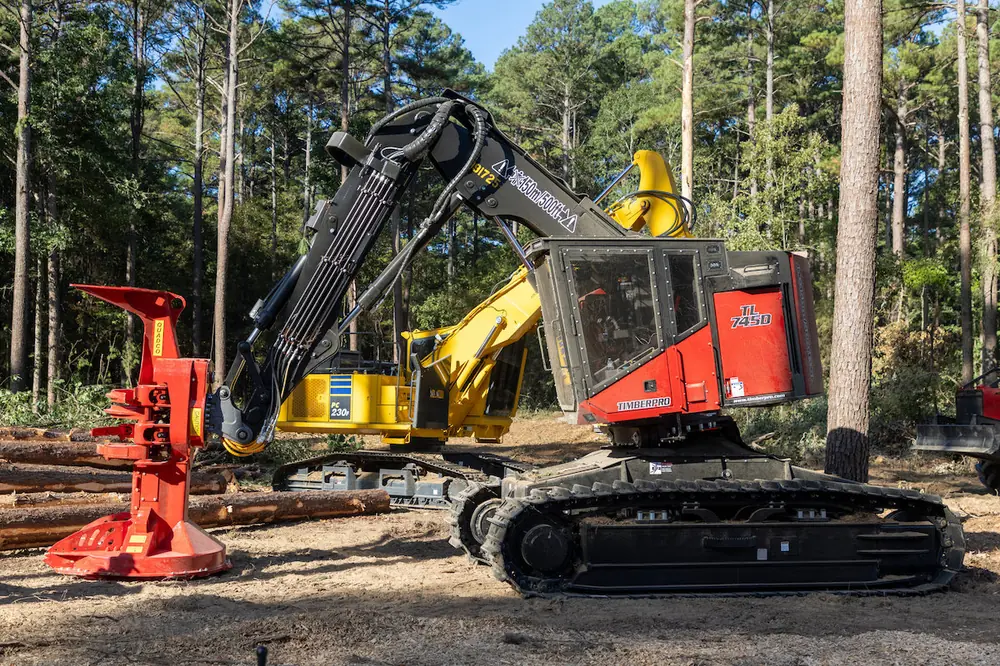 Komatsu has reopened its branch in Redding, expanding access to construction and forestry equipment like the TimberPro TL745D feller buncher and PC230F excavator.