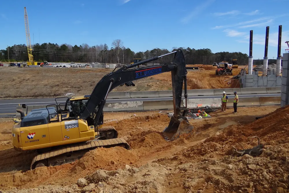 A joint venture between Branch Civil and S.T. Wooten is taking on the R-2829A project in Raleigh — the most recent step in completing the southern portion of the NC-540 loop. (Photo courtesy of S.T. Wooten)