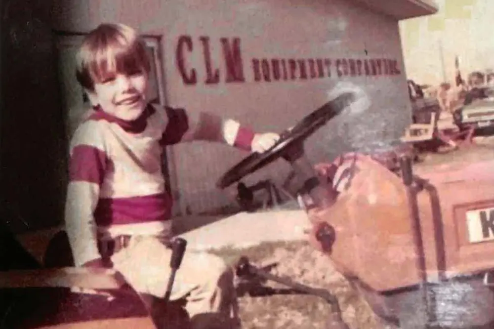 Floyd and his wife raised a family with three small children while building up the company. Two of the children, Blake and Dana, have taken on roles at CLM. Blake is pictured here in the 1970s.