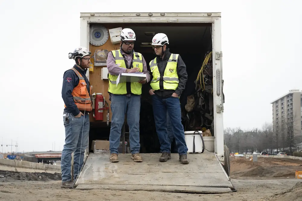 Cass Sobek during a safety tour on the 30 Crossing project. (Photo courtesy of David Hoge)