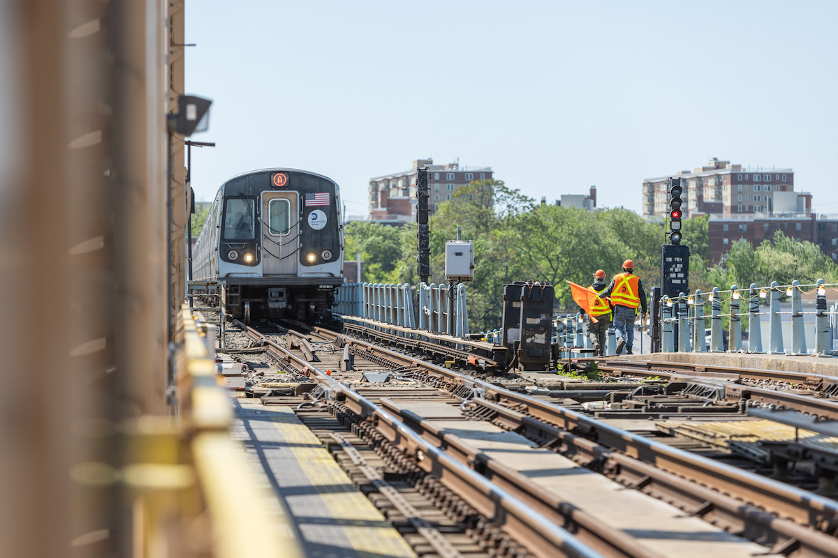 The team successfully executed construction on the Hammels Wye Viaduct and South Channel Bridge, and train service has resumed.