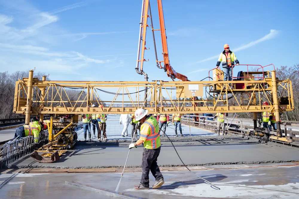Various bridges are being rehabilitated along Interstate 20 in Kershaw County, South Carolina.
