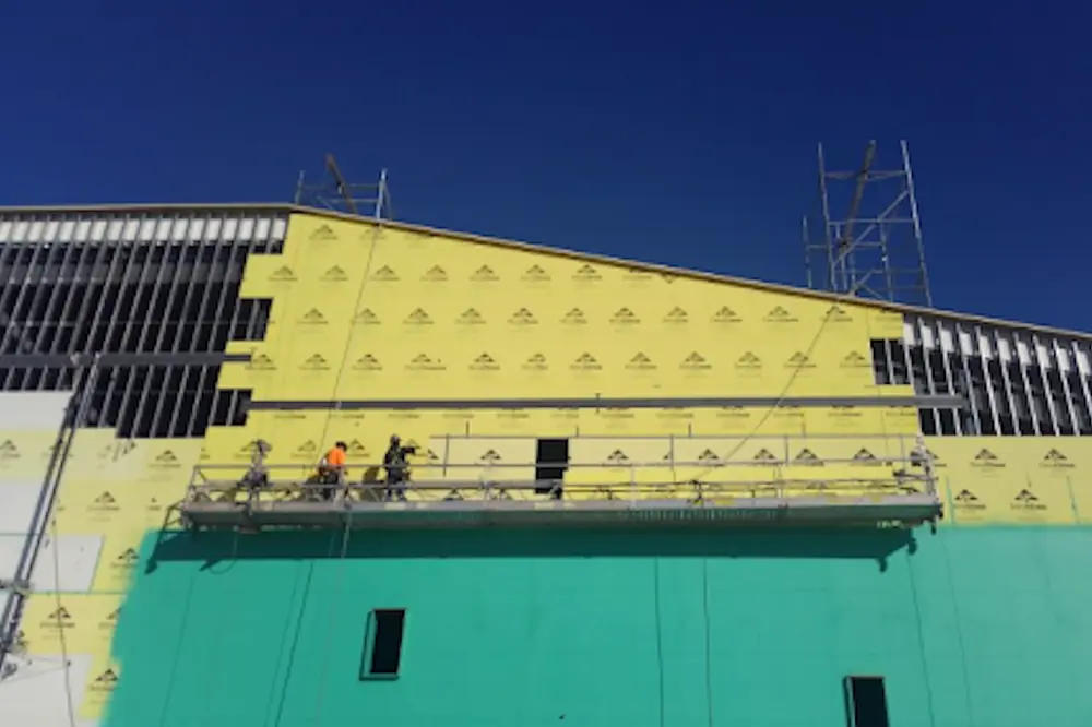 Painting on an aerial platform