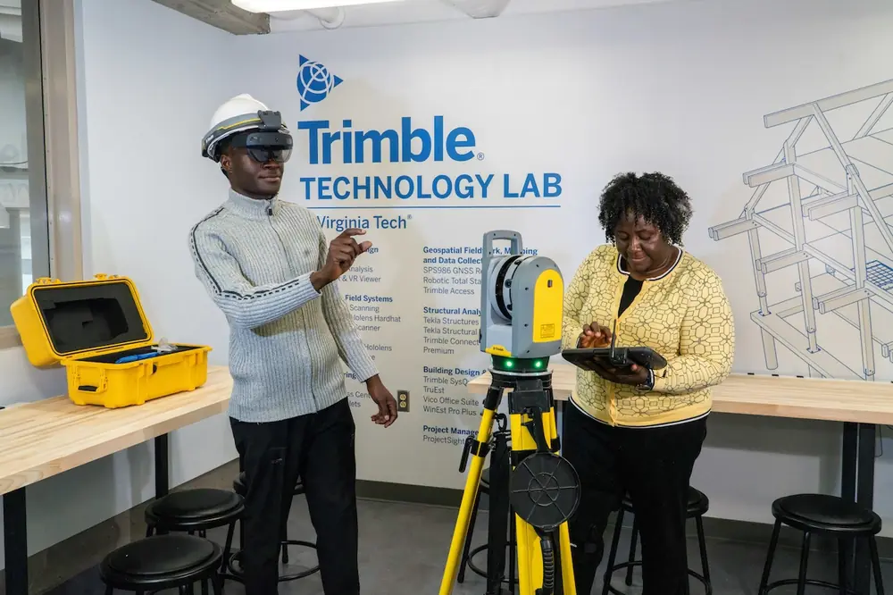 Partnerships like Trimble Technology Labs give students experience with advanced equipment and connected workflows used on modern job sites.