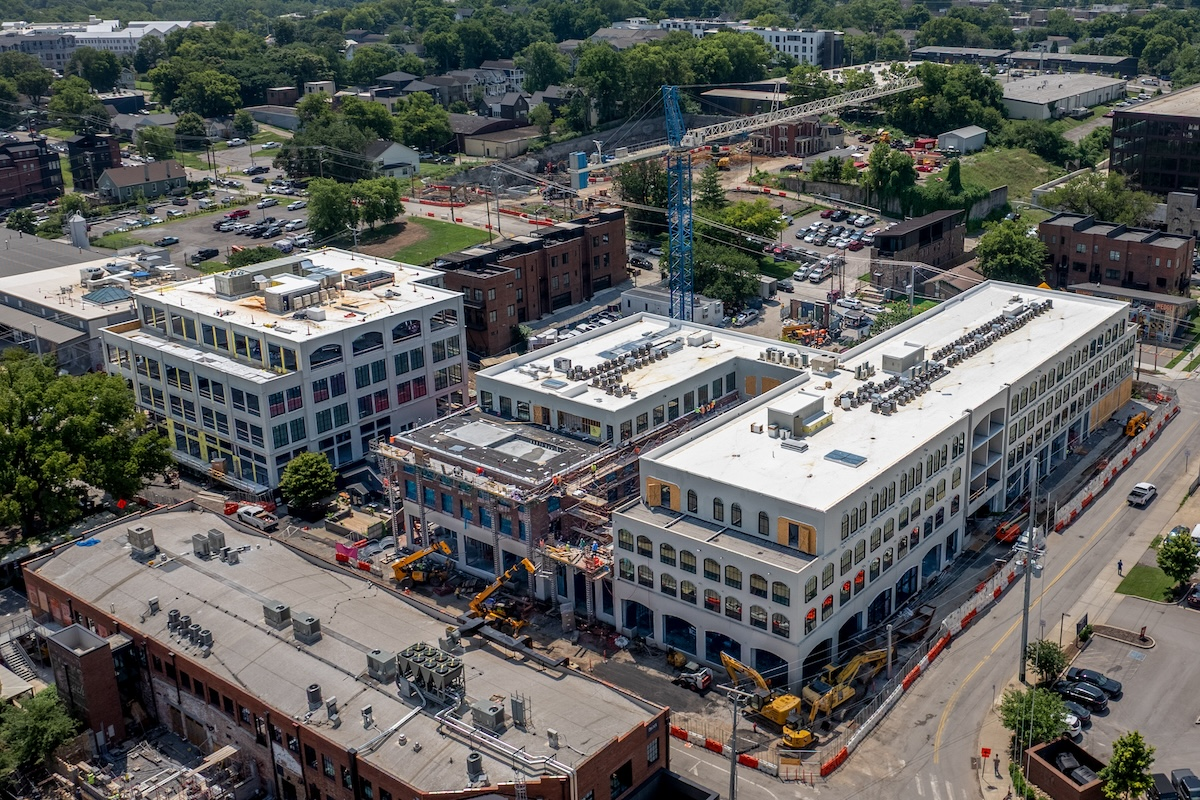 With job sites becoming increasingly interconnected and data-heavy, digitalization is crucial. (Pictured here, a Hardaway Construction project in Nashville, Tennessee.)