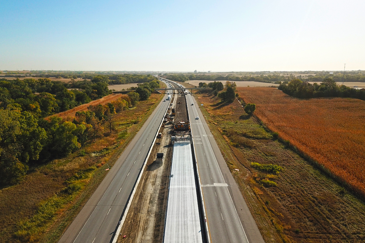 The pavement is reconstructed with 13-inch doweled concrete pavement on I-80 eastbound.