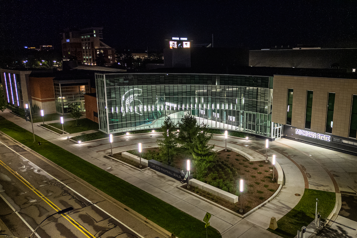 Michigan State University’s Tom Izzo Football Building project improves operational flow within the existing football practice facility. (Photo courtesy of Royal Key)