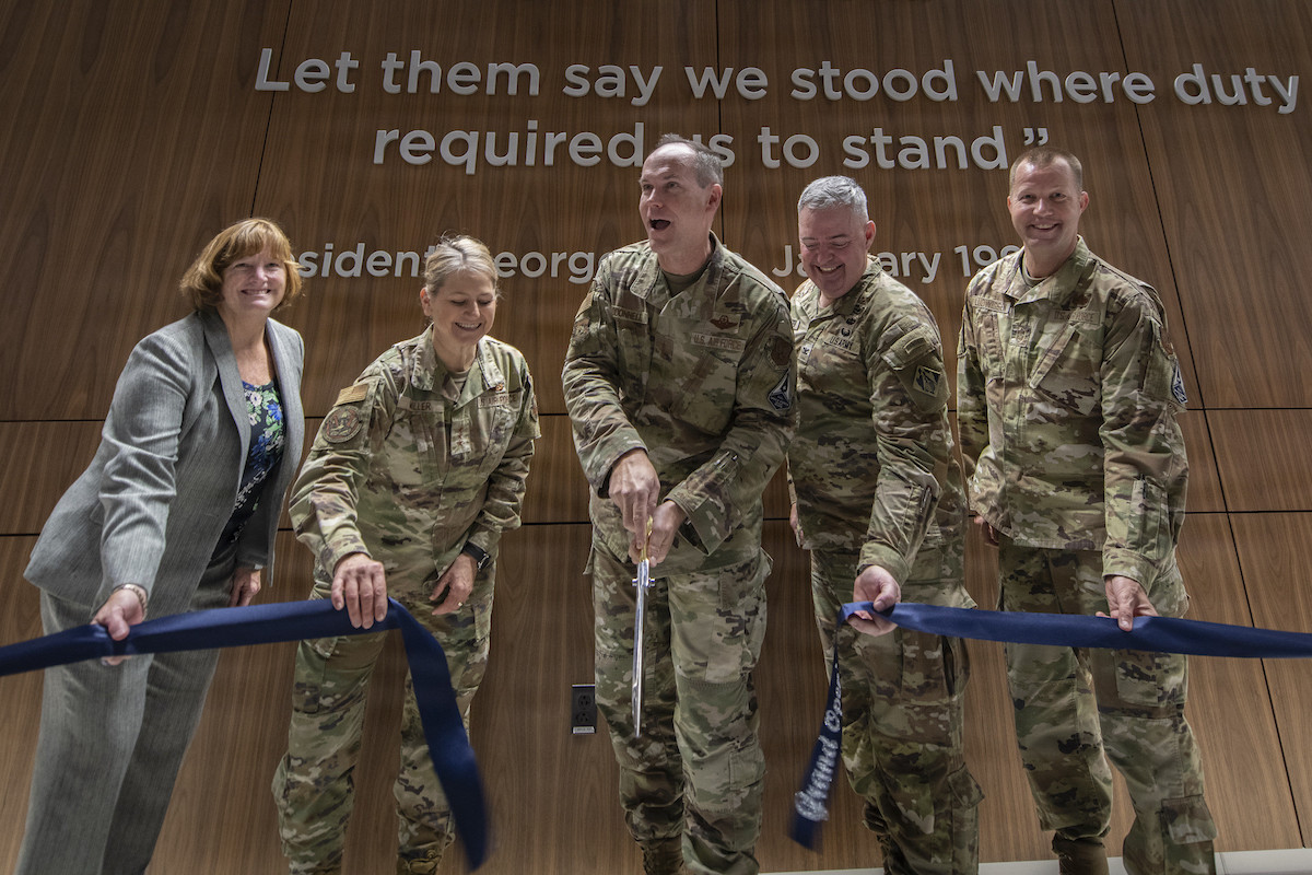 The ribbon is cut for the B-Wing 495 net-zero facility.