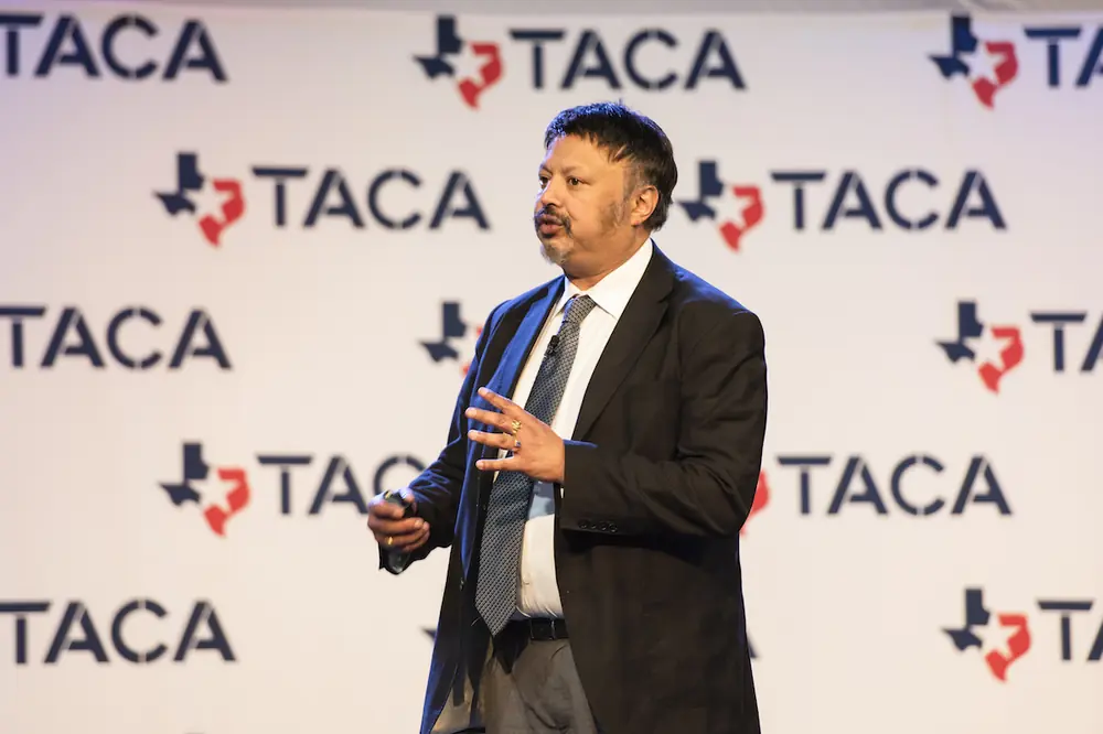 Anirban Basu, Ph.D., Chairman and CEO of Sage Policy Group Inc., spoke at TACA's Annual Meeting.