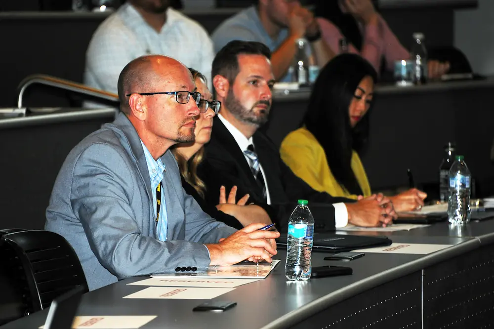 Reed attends the unveiling of the Advanced Air Mobility Roadmap. The plan establishes a statewide strategy to integrate emerging aviation technology into the Kansas multimodal transportation network.