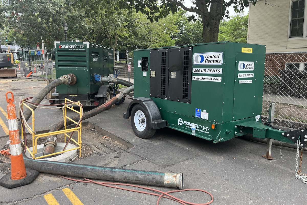 United Rentals Fluid Solutions performs sewer bypass pumping.