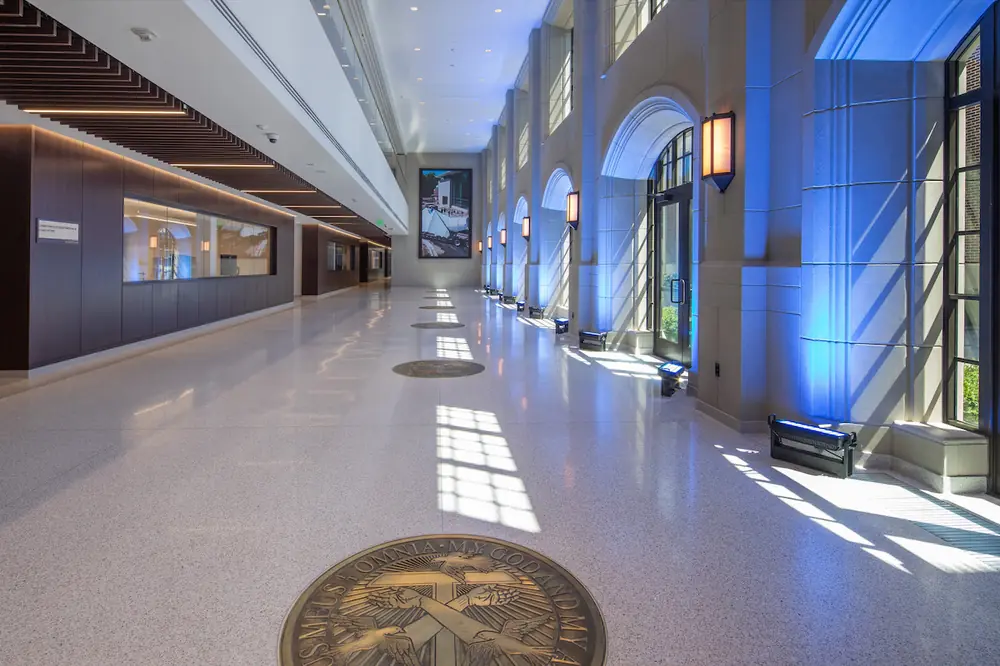 The Turek Hall of Science includes eight STEM labs, an observatory, a digital immersion room, flight simulators, and a greenhouse.