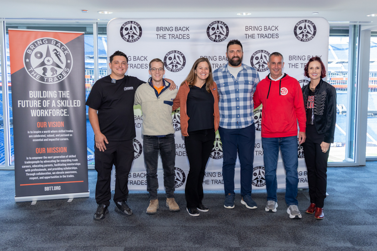 From left to right: Leon Garrett, Aaron Witt, Shana Brunye, Rob Ninkovich, Steve Turner, and Demi Knight Clark. (Photo courtesy of Bring Back the Trades)