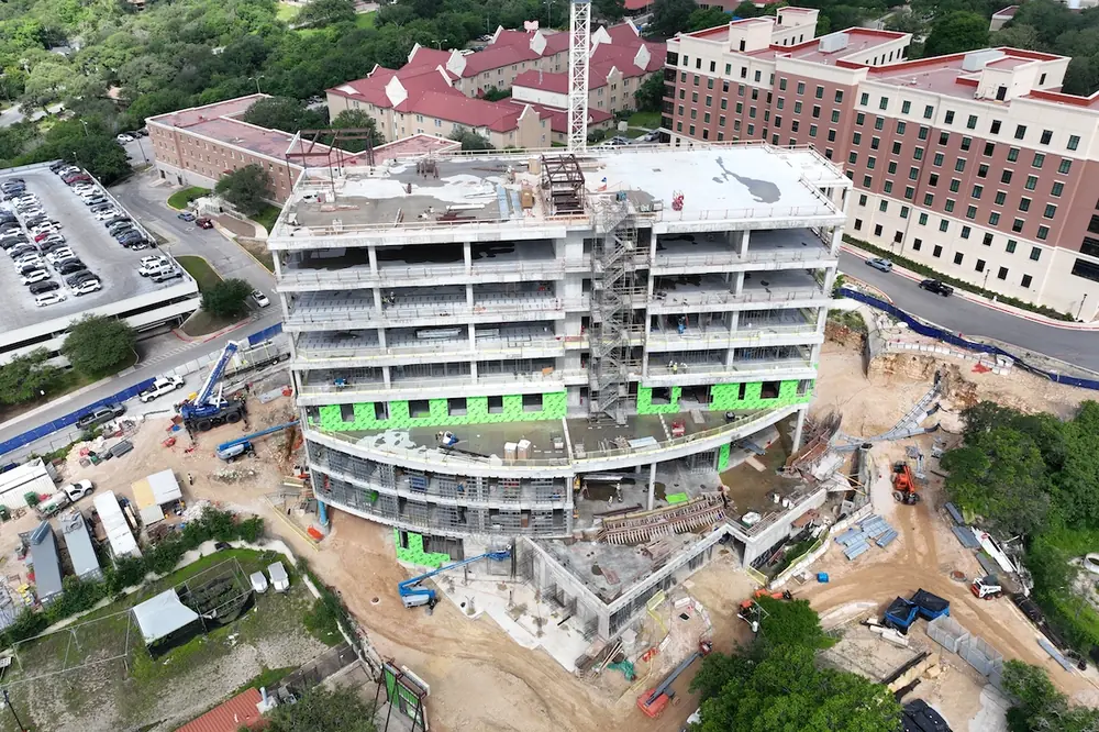 Texas State University’s STEM Classroom Building will have eight stories and include just over 170,000 square feet.