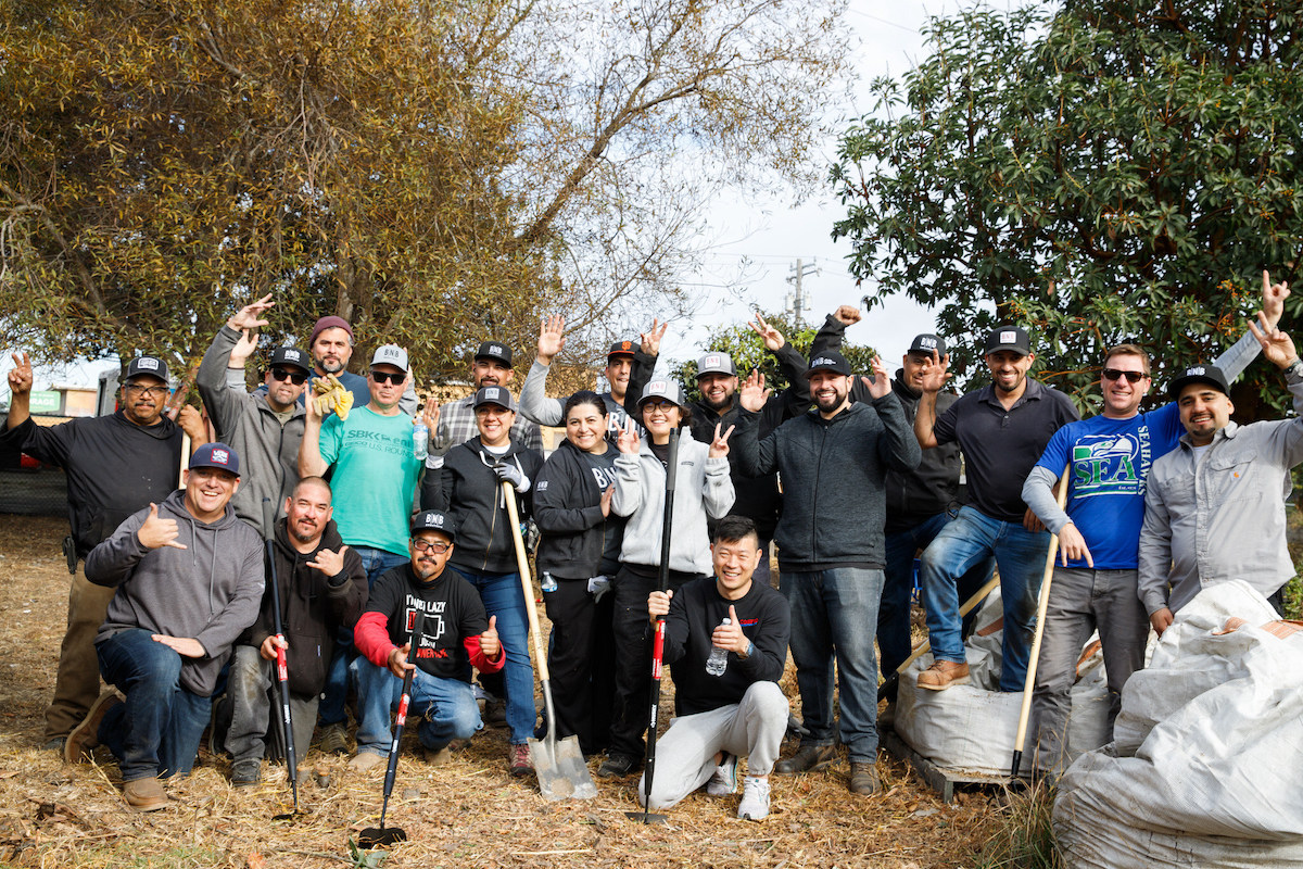 The BNBuilders Community Involvement Team volunteer with a local nonprofit.