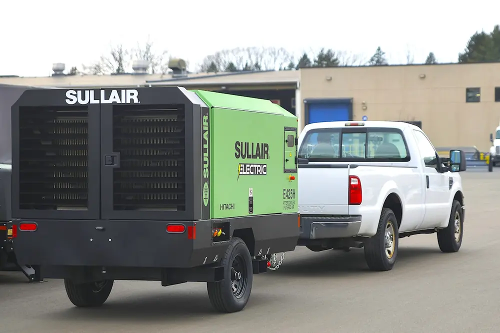 Electric portable air compressors provide flexibility when project conditions prohibit diesel or make it less desirable.