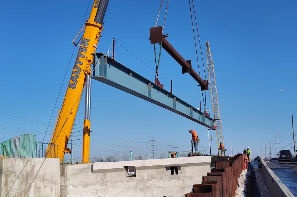 Two bridges along Routes 130 and 47 are being replaced over Big Timber Creek in New Jersey.