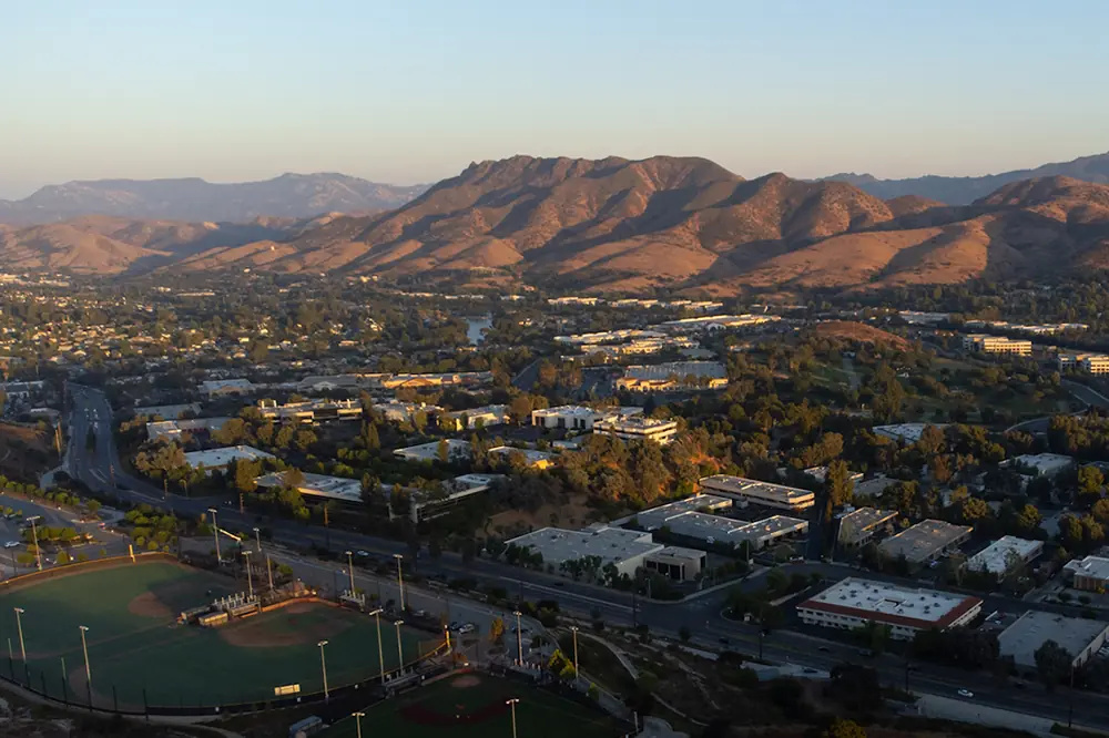 Ladyface Mountain in Ventura County, California, overlooks the future site of the Pure Water Project Las Virgenes-Triunfo.