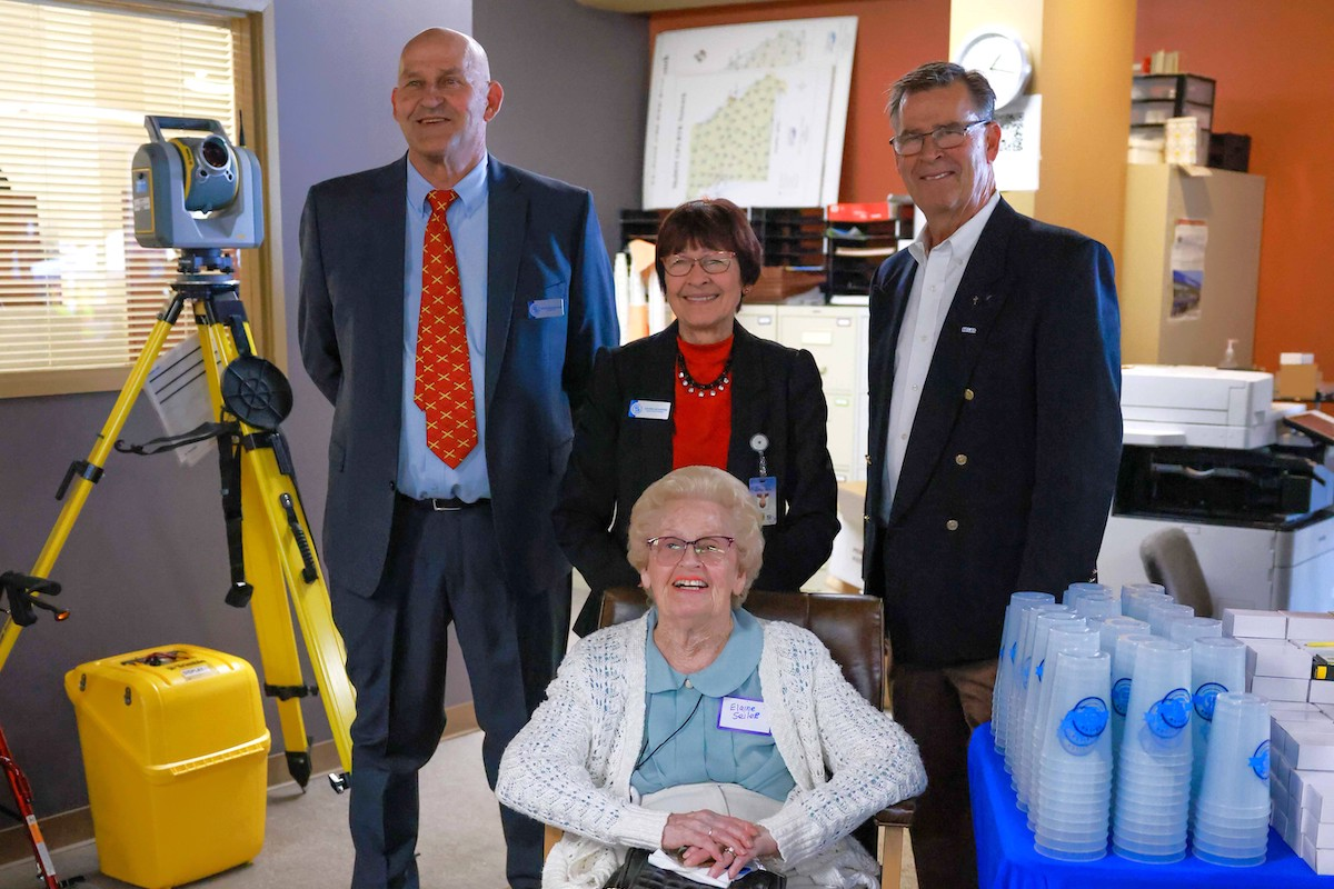 From left to right: Eric "Rick" Seiler Jr., President CEO; Louise Schaper, Executive Vice President, Compliance Director; Elaine Seiler (in front); and Tom Seiler, Executive Vice President, Geospatial Division