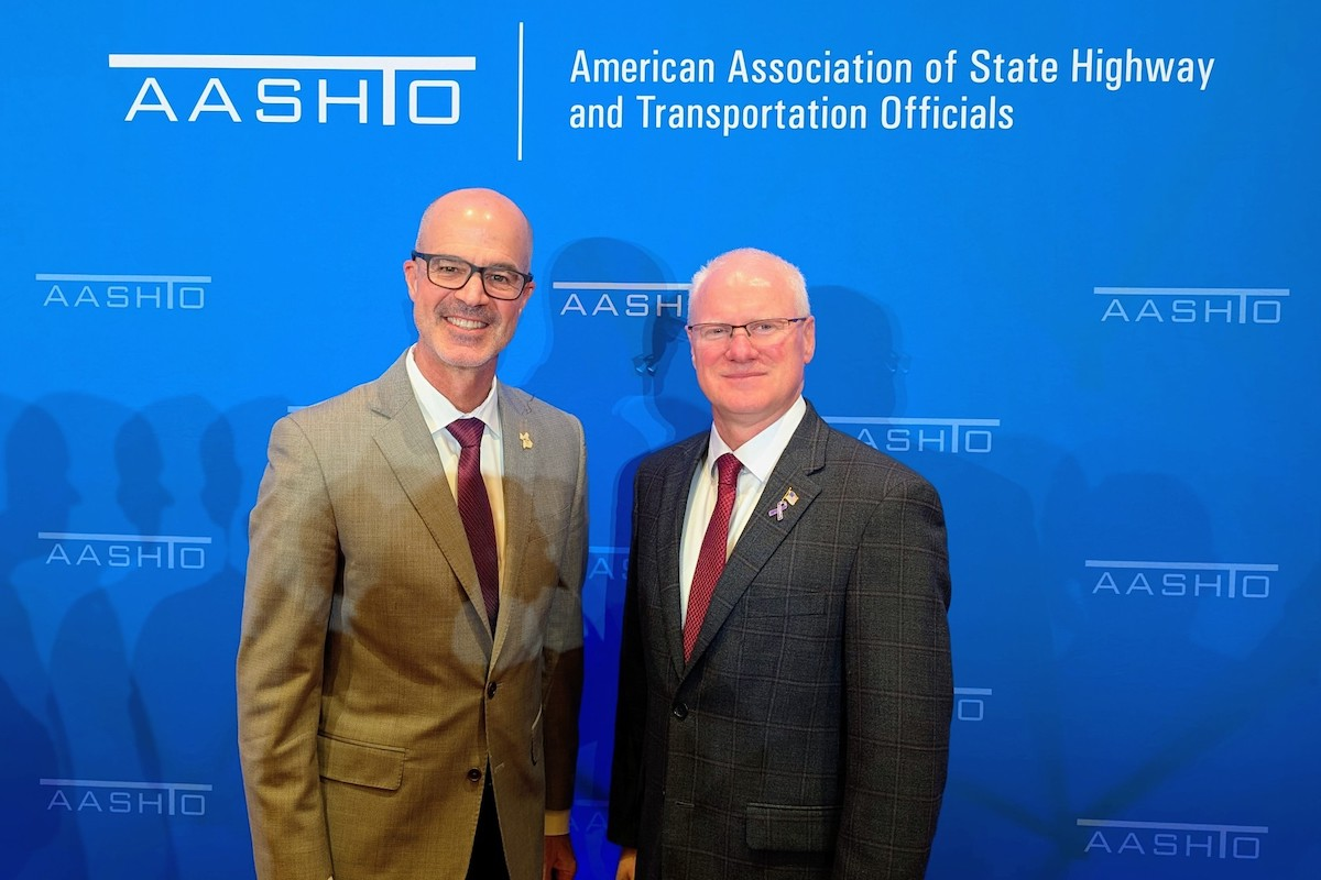 Marc Williams (left), Executive Director of TxDOT, was selected as AASHTO's 2025-2026 Vice President. The board also selected Russell R. McMurry (right), Commissioner of GDOT, as its 2025-2026 President.