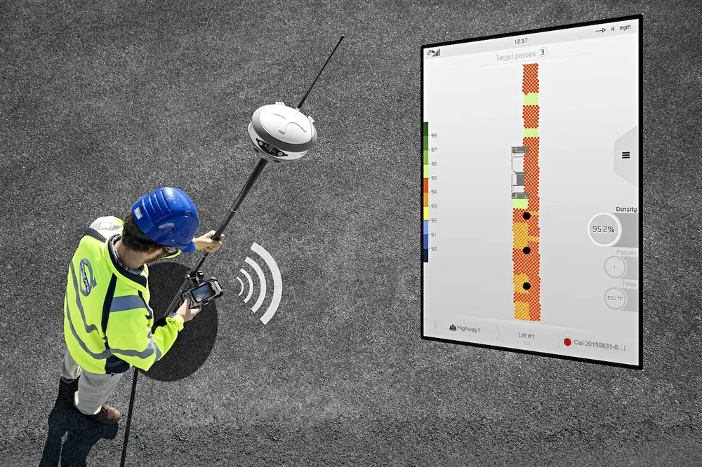 Measuring density with Volvo’s Compact Assist.