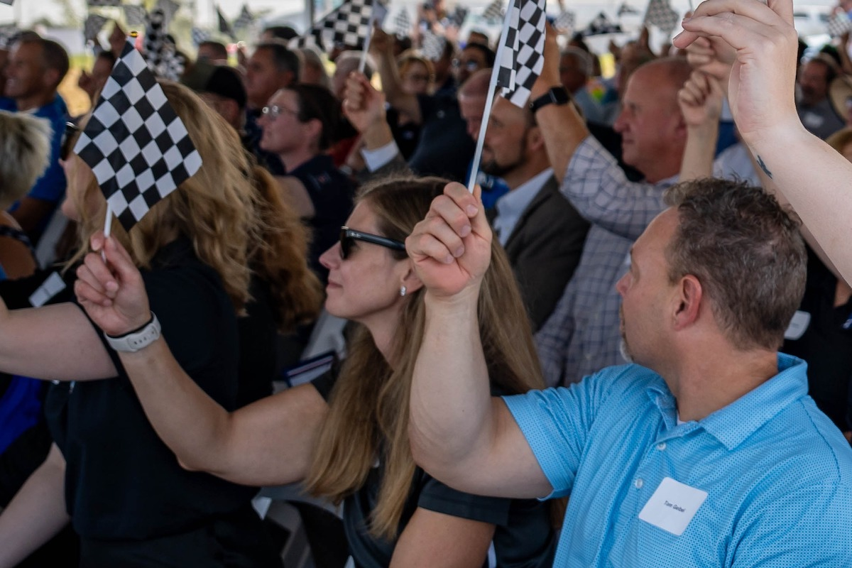 Quist attends the I-69 Finish Line ribbon-cutting ceremony in August 2024.
