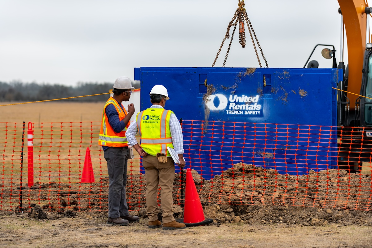 Temporary fencing at the perimeter or within a job site blocks off hazardous areas.