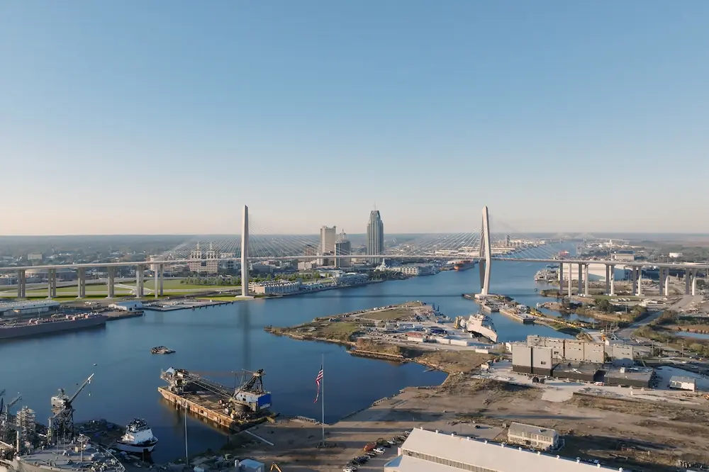 Pictured here is an artist's rendering of the proposed Mobile River Bridge and Bayway Project.