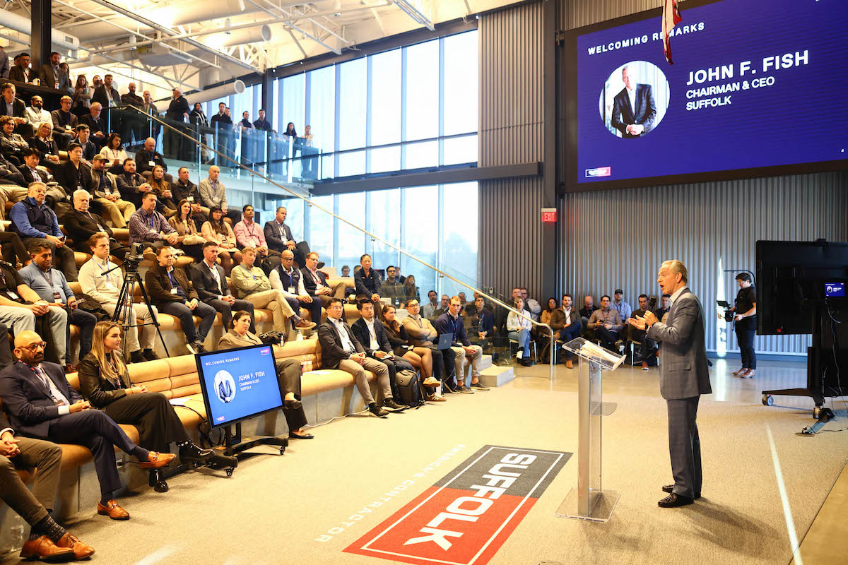 John Fish, Chairman and CEO of Suffolk, delivered welcome remarks, outlining his vision for the future of the industry and providing a call to action on the importance of driving forward innovation.