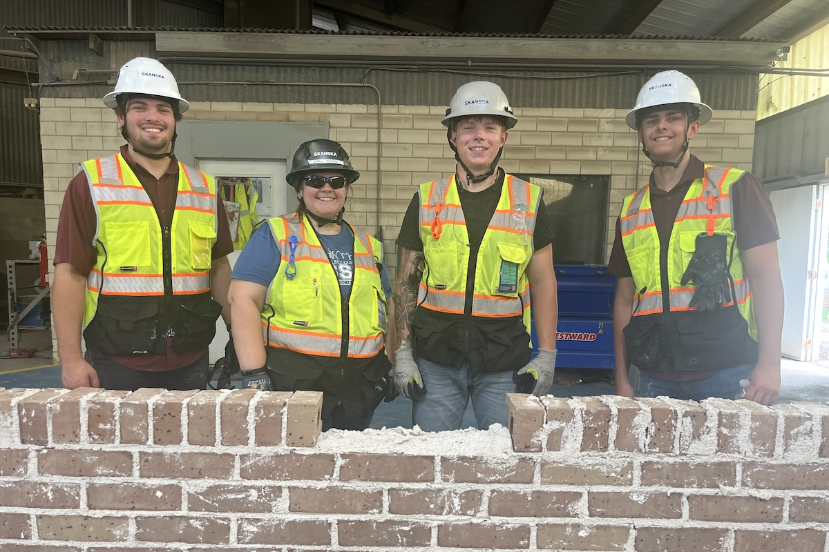Members of the Talent Development Council, left to right: David Huntsman, Project Intern; Chelsea Moore, Assistant Project Manager; Henry Pentz, Project Intern; and Jacob Disanto, Project Engineering Intern.