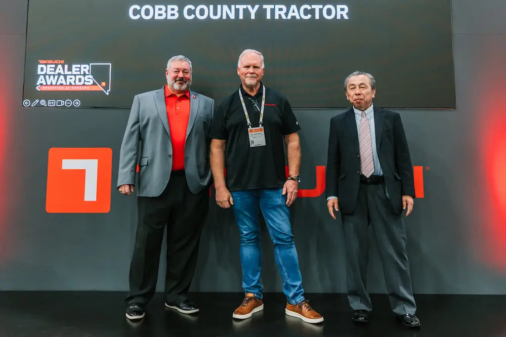 Bill Smith of Cobb County Tractor ranked No. 1 in Takeuchi sales throughout North America.