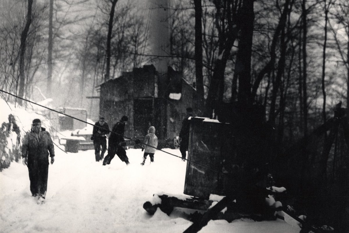 J.L. is pictured as a child on the site of an early Kinley oil operations in western New York. He would later become the company’s fifth-generation CEO.