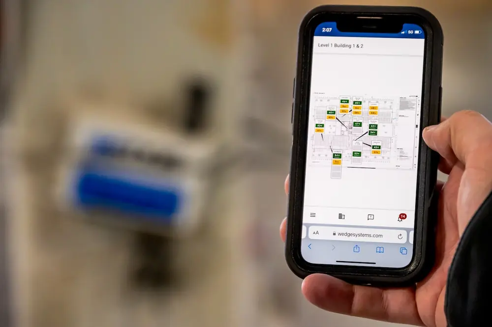 Environmental monitoring dashboards let crews remotely monitor concrete curing and temporary heating and cooling.