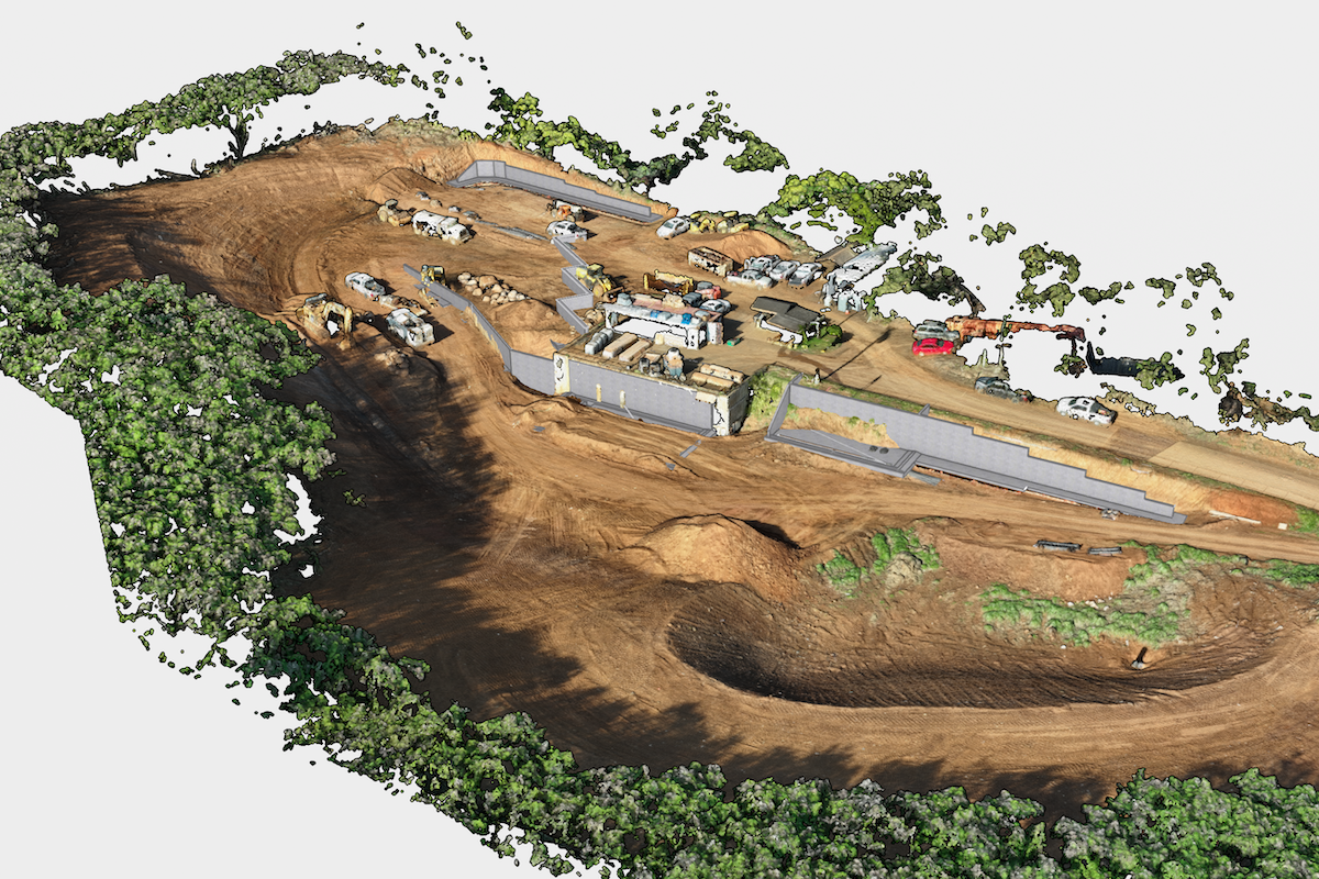 WW Clyde modeled a retaining wall in Hawaii using Trimble SketchUp, then loaded it into Trimble Connect for stakeholders in Hawaii and Alaska and quickly resolved design conflicts and questions. (Image courtesy of WW Clyde)