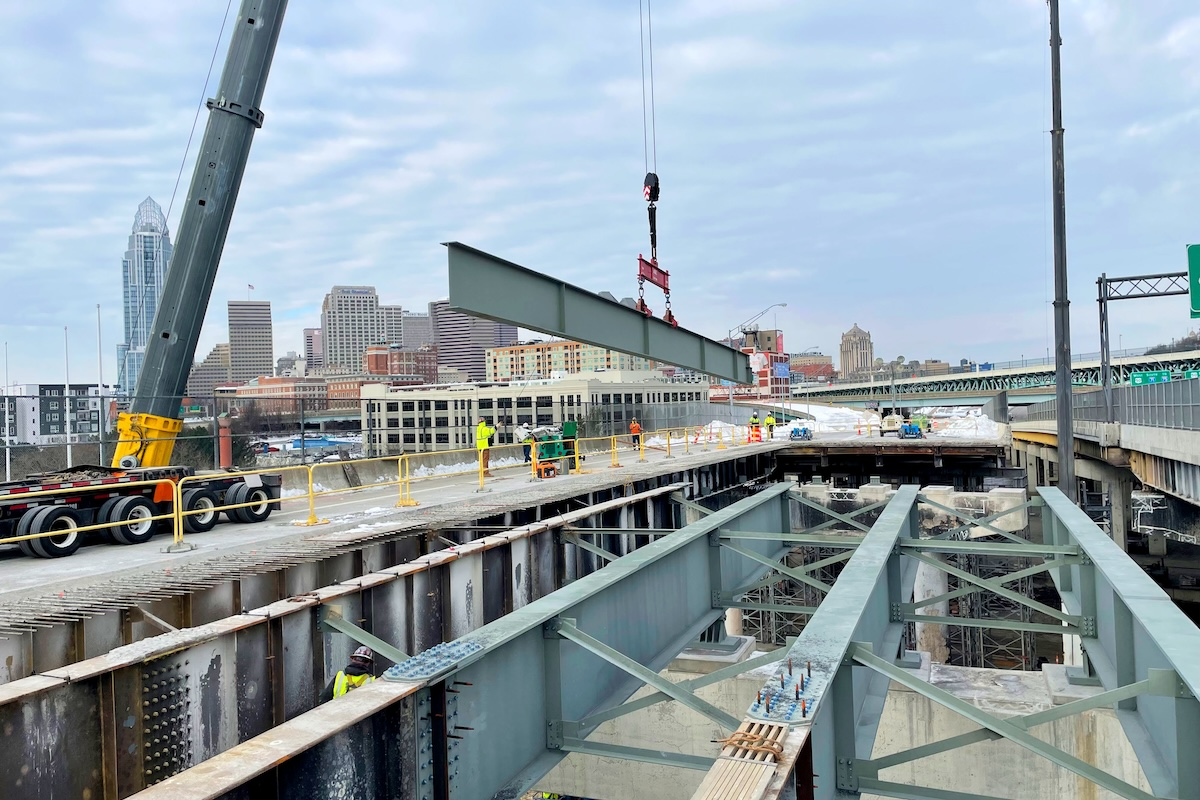 Quick repairs to the Daniel Carter Beard Bridge minimized the impact of closures on local travel and businesses. (Photo courtesy of Ohio Department of Transportation)
