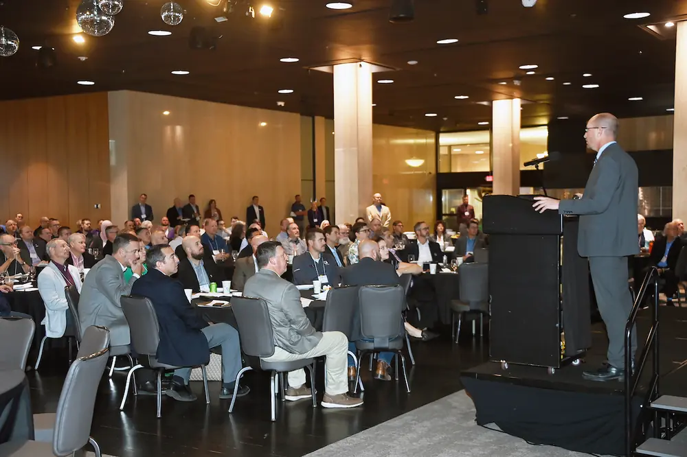 Reed speaks at the 2025 ACEC Partnering Conference, an annual event dedicated to strengthening collaboration between the public and private engineering sectors.