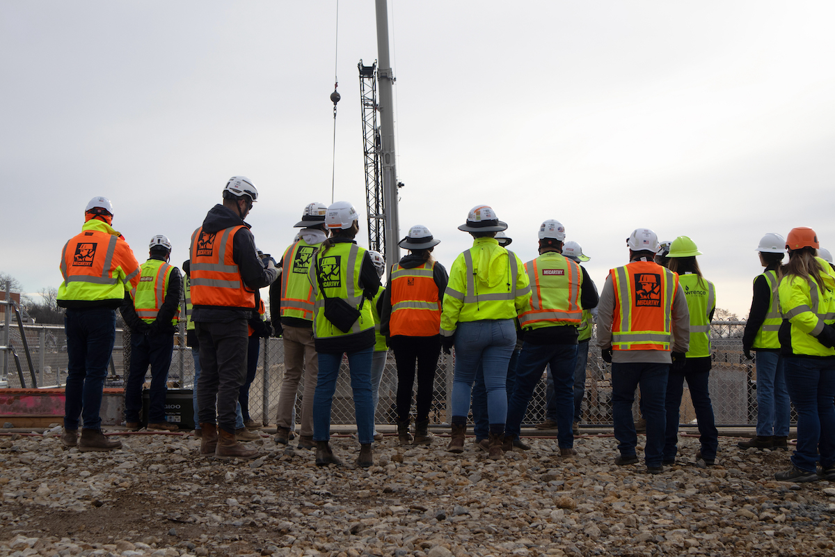 The Kansas River Wastewater project team gathers for Women in Construction Week.