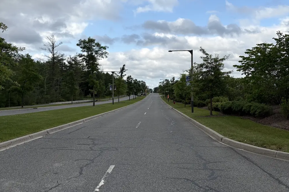 The road before the fiber reinforced chip seal process