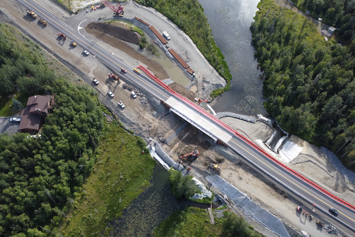 The Seward-Meridian Parkway project is constructing a bridge over Cottonwood Creek.