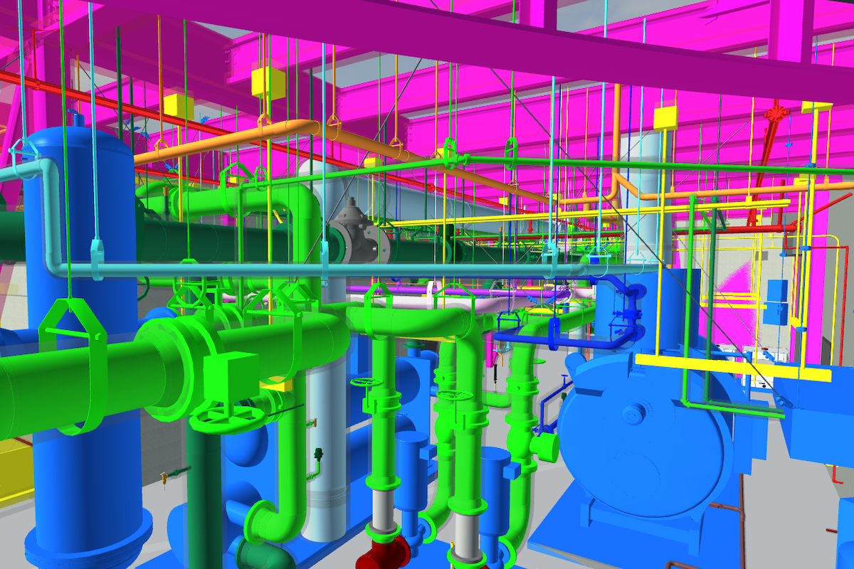 Detailed modeling using BIM technology helps preplan, coordinate, and verify building systems prior to prefabrication.